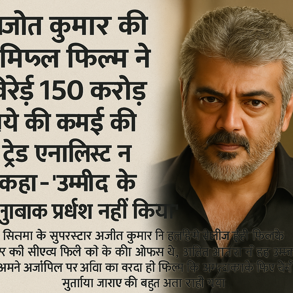 अजीत कुमार की तमिल फिल्म ने सिर्फ 150 करोड़ रुपये की कमाई