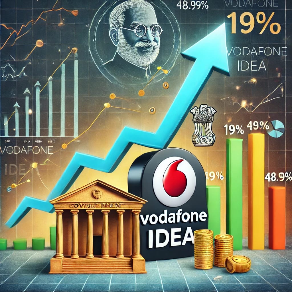 वोडाफोन आइडिया के शेयरों में 19% की बढ़ोतरी, सरकार ने हिस्सेदारी बढ़ाकर 48.99% की